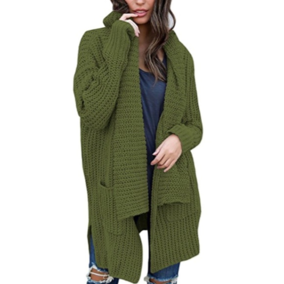 S. the Widow Sweaters - BALDWIN Wool Oversized Long Chunky Cardigan